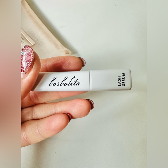 BORBOLETA Mesh Zip Travel Pouch with Travel Size Products, Beige - Picture 12 of 15